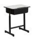Student Desk With Top And Adjustable Height Pedestal Frame