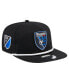 Фото #1 товара Men's Black San Jose Earthquakes The Golfer Kickoff Collection Adjustable Hat
