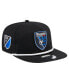 Men's Black San Jose Earthquakes The Golfer Kickoff Collection Adjustable Hat