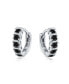 Round Solitaire Cubic Zirconia AAA CZ S-Style Wave Kpop Huggie Hoop Earrings For Women .925 Sterling Silver More Colors