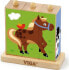 Фото #1 товара Viga Drewniana Układanka Logiczna Puzzle Edukacyjne Viga Toys Farma 9 elementów