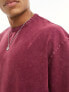 ASOS DESIGN oversized t-shirt in burgundy wash