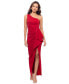 ფოტო #1 პროდუქტის Women's One-Shoulder Ruffled Long Fit & Flare Dress