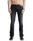 ფოტო #1 პროდუქტის Men's Ash Slim-Fit Fleece Black Jeans in Sanded Wash