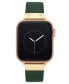 Women's Green Genuine Leather Band Compatible with 38/40/41mm Apple Watch