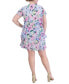 Фото #2 товара Plus Size Floral-Print Tiered Dress