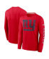 Фото #2 товара Men's Red New York Giants Fashion Tri-Blend Long Sleeve T-shirt