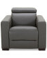 Фото #8 товара Nevio 39" Leather Power Recliner with Rachet Headrest