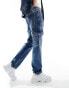 Фото #4 товара Tommy Jeans Ethan cargo relaxed straight leg jeans in dark wash