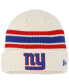 Фото #1 товара Youth Boys Cream Distressed New York Giants Vintage-Like Cuffed Knit Hat