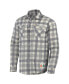 Фото #2 товара Men's Darius Rucker Collection by Gray, Natural Miami Hurricanes Plaid Flannel Long Sleeve Button-Up Shirt