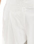 Фото #10 товара ASOS DESIGN Petite raw edge barrel with linen in white