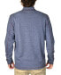 Men's Stretch Quarter-Zip Long-Sleeve Topstitched Sweater