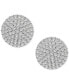 ფოტო #3 პროდუქტის Diamond Circle Stud Earrings (1 ct. t.w.) in 14k White Gold, Created for Macy's