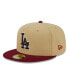 Бейсболка New Era мужская Vegas Gold, Cardinal Los Angeles Dodgers 59FIFTY Vegas Gold, Cardinal, 8 - фото #2