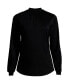 ფოტო #3 პროდუქტის Plus Size Jersey Long Sleeve Gathered Mock Neck Tee