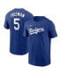 Фото #1 товара Men's Freddie Freeman Royal Los Angeles Dodgers Fuse Name and Number T-shirt