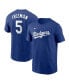 Men's Freddie Freeman Royal Los Angeles Dodgers Fuse Name and Number T-shirt