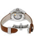 ფოტო #4 პროდუქტის Men's Swiss Automatic DS Action Brown Leather Strap Watch 41mm