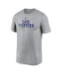 Фото #3 товара Men's Heathered Charcoal Los Angeles Dodgers Local Rep Legend Performance T-shirt