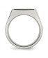 ფოტო #2 პროდუქტის Stainless Steel Brushed and Polished Signet Ring