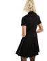 Urban Revivo zip detail mini tennis dress in black