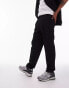 Фото #1 товара Topman smart taper trousers with elasticated waistband in black