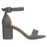 CL by Laundry Jody Shimmer Block Heels Womens Silver Dress Sandals IJVC01Q2S-12