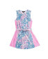 ფოტო #1 პროდუქტის Little Girls Jessie Sahara Belted Jersey Dress w/Accent Color Side Panels