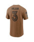 Фото #2 товара Men's Russell Wilson Brown Distressed Denver Broncos 2023 Salute To Service Name and Number T-shirt