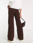 ASOS DESIGN cord slouchy dad trouser in brown