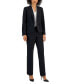 Women's Notch-Collar Mid-Rise Straight-Leg Pantsuit