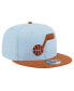 Фото #2 товара Men's Light Blue/Brown Utah Jazz 2-Tone Color Pack 9fifty Snapback Hat