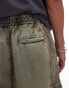 Topman wide leg washed cargos in khaki