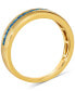 Фото #4 товара Men's Cornflower Sapphire Band (5/8 ct. t.w.) in 14k Gold