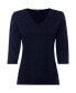 ფოტო #4 პროდუქტის Women's Viscose Blend V-Neck T-Shirt