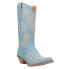 Фото #2 товара Dingo Flirty N' Fun Embroidered Snip Toe Cowboy Womens Blue Casual Boots DI171-