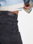 JDY high waist straight leg jeans in dark grey