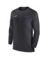 Men's Kentucky Wildcats 2024 Sideline Coach UV Performance Long Sleeve T-Shirt Anthracite, Royal, M - фото #2