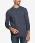 ფოტო #2 პროდუქტის Men's Long Sleeve Brushed Jersey Henley T-shirt