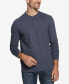 Фото #2 товара Men's Long Sleeve Brushed Jersey Henley T-shirt