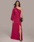 ფოტო #1 პროდუქტის Donna Karan Women's Twist-Front One-Shoulder Gown