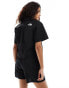 The North Face Boxy cropped short sleeve logo shirt in black