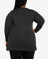 Фото #2 товара Plus Size Emma V-neck Tunic Sweater