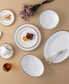 Charlotta Platinum 4 Piece 10.5" Dinner Plates Set, Service for 4