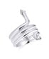 Garden Animal Pet Reptile Stack Wrap Coil Serpent Snake Ring Band Women .925 Sterling Silver