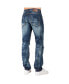 Men's Slim Straight Fit Denim Ripped Distressed Jeans