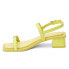 Фото #6 товара COCONUTS by Matisse Maya Lizard Block Heels Womens Yellow Dress Sandals MAYA-34