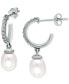 Фото #4 товара Серьги Giani Bernini Freshwater Pearl & CZ Hoop