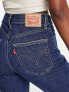 Levi's high waisted mom jean in dark wash blue